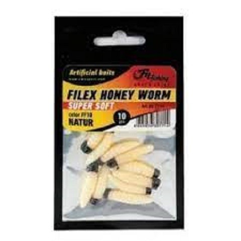 Veštački crvić Honey worm-beli sa crnom glavom